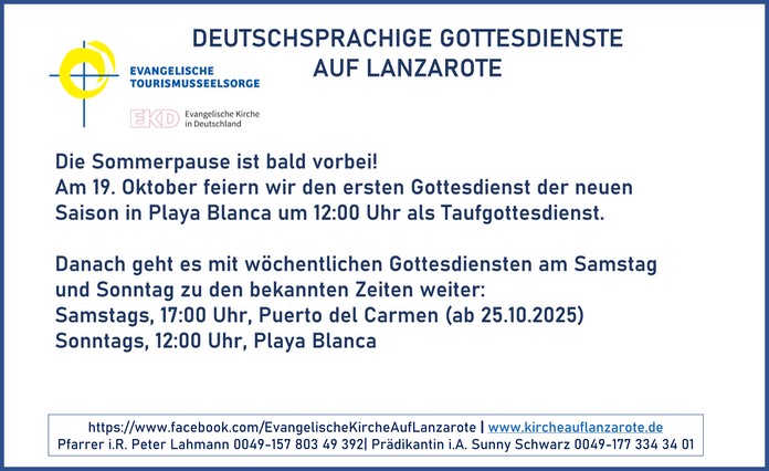 Sommerpause-Ende Ankündigung 19102025